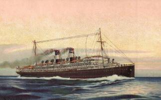 6 db RÉGI hajó motívumos képeslap / 6 pre-1945 motive postcards: ships