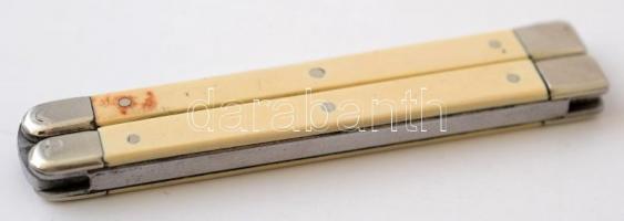 Pfeiring Solingen női pillangókés, összecsukható, cell. nyéllel, felújított, alpakka paklival, h: 13...