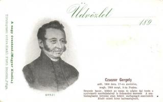 4 db RÉGI motívumos képeslap; költők, írók, "A nagy évszázad" sorozatból / 4 pre-1945 moti...