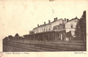 Turnu Severin, Szörényvár; Bahnhof / Vasútállomás / railway station + 1917 K.u.K. Reservespital Kara...