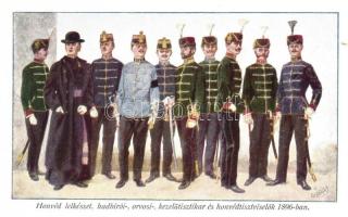 9 db RÉGI katonai művészlap / 9 pre-1945 military art postcards