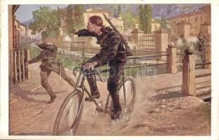 9 db RÉGI katonai művészlap / 9 pre-1945 military art postcards