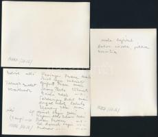 cca 1937 Cordatic Magyar Gumiabroncs Értékesítő Rt.-t dolgozói, 3 db utólagos előhívás, 2 db hátolda...