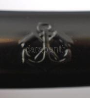 Carl Rader Solingen 21-es borotva fekete cell. nyéllel, Csigi János tokban h: 24 cm