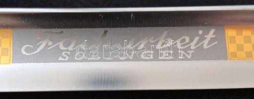 Tennis Solingen 80-as borotva  gyöngyház utánzatú cell. nyéllel, eredeti tokban h: 24 cm