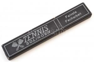Tennis Solingen 80-as borotva  gyöngyház utánzatú cell. nyéllel, eredeti tokban h: 24 cm