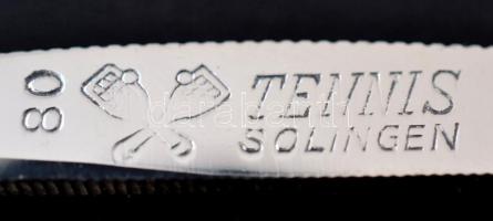 Tennis Solingen 80-as borotva  gyöngyház utánzatú cell. nyéllel, eredeti tokban h: 24 cm