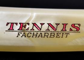 Tennis Solingen 80-as borotva  gyöngyház utánzatú cell. nyéllel, eredeti tokban h: 24 cm