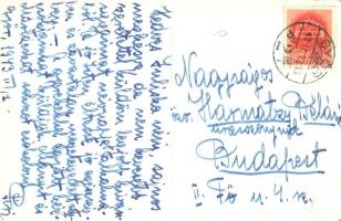 1943 Győr, látkép télen, befagyott Rába folyó. photo