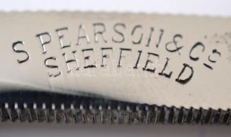 S. Pearson Scheffield 2051-es tip. borotva fekete cell. nyéllel, Csigi János tokban h: 24 cm