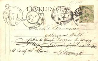 1904 Brassó, Kronstadt, Brasov; Hohe Warte / Magas pihenő vendéglő és szálloda. úriember és hölgyek ...