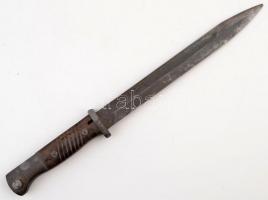 cca 1940 IV. Mauser német bajonett, jó állapotban, rozsdátlanított, sorszámmal: 9359, h: 38 cm