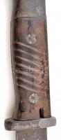 cca 1940 IV. Mauser német bajonett, jó állapotban, rozsdátlanított, sorszámmal: 9359, h: 38 cm
