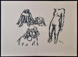 1913 Rippl-Rónai József (1861-1927): Gyöngysoros lány. Cinkográfia, papír, jelzett a cinkográfián,35...