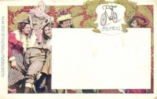Wiener Künstler-Postkarte. Druck und Verlag Philipp & Kramer. VI/10. All Heil! bicycle, artist signed (EK)