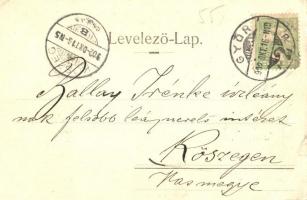 1902 Győr, Győri Munkásgyermek Menhely ünnepélye, művészlap. Carl Otto Hayd Kunstanstalt. Art Nouvea...