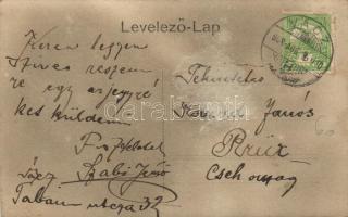 1908 Vác, Református templom. Kiadja Blau Miksa és Társa, keret felszolgálólánnyal