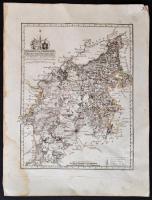 1802 Szabolcs vármegye ésa hajdú városok kerülete. Comitatus Szabolcsensis. Színezett rézmetszet, pa...