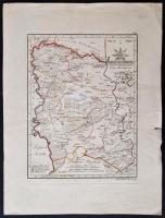 1799 Torontál vármegye. Comitatus Torontalensis. Színezett rézmetszet, papír, 24x31 cm a vármegye kö...