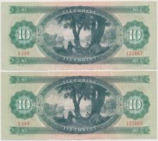 1975. 10Ft (2x) sorszámkövetők T:II