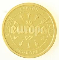 1997. Európa - Luxemburg Au emlékérem (3,12g/0.585/20mm) T:PP  1997. Europe - Luxembourg Au commemorative medallion (3,12g/0.585/20mm) C:PP