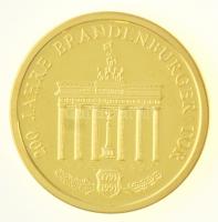 Németország 1991. "200 éves a Brandenburgi kapu / A német történelem szimbóluma" Au emléké...