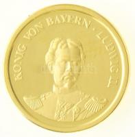 DN II. Lajos Bajor király Au emlékérem (1,55g/0.585) T:PP ND König von Bayern Ludwig II Au commemorative medallion (1,55g/0.585) C:PP