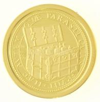 DN "II. Lajos Bajor király" Au emlékérem (1,55g/0.585) T:PP
ND "König von Bayern Lud...