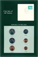 Írország 1980-1982. 1p-50p (6xklf), Coin Sets of All Nations forgalmi szett felbélyegzett kartonlapon T:1  Ireland 1980-1982. 1 Penny - 50 Pence (6xdiff) Coin Sets of All Nations coin set on cardboard with stamp C:UNC