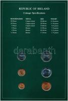 Írország 1980-1982. 1p-50p (6xklf), "Coin Sets of All Nations" forgalmi szett felbélyegzet...