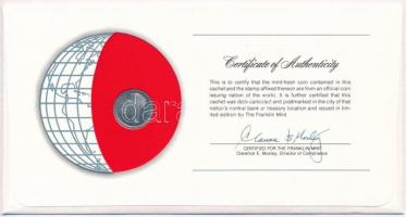 Botswana 1976. 1t "Nemzetek pénzérméi" felbélyegzett borítékban, bélyegzéssel, holland nye...