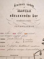 1848 Átnézeti térkép a' magyar közlekedési ügy rendezésérüli javaslathoz. Pozsony, Mangold Káro...