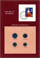 Paraguay 1980-1984. 1g-50g (4xklf), Coin Sets of All Nations forgalmi szett felbélyegzett kartonlapon T:1  Poland 1980-1984. 1 Guarani - 50 Guarani (4xdiff) Coin Sets of All Nations coin set on cardboard with stamp C:UNC