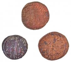 3db-os tisztítatlan római rézpénz tétel a Kr. u. III. századból T:3
3pcs of uncleaned Roman copper ...