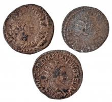 3db-os tisztítatlan római rézpénz tétel a Kr. u. III. századból T:3 3pcs of uncleaned Roman copper coins from the 3rd century AD C:F