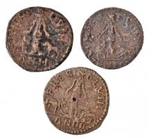 3db-os tisztítatlan római rézpénz tétel a Kr. u. III. századból T:3
3pcs of uncleaned Roman copper ...