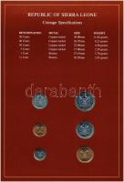 Sierra Leone 1980-1984. 10c-50c (6xklf), "Coin Sets of All Nations" forgalmi szett felbély...