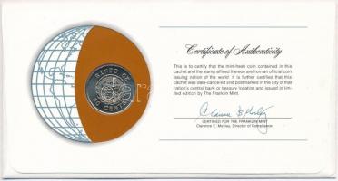 Salamon-szigetek 1977. 20c "Nemzetek pénzérméi" felbélyegzett borítékban, bélyegzéssel, ho...