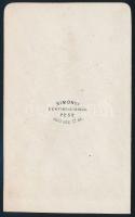 Hivatal Anikó, Lendvay Mártonné (Latkóczyné) (1814-1891) színésznő, Simonyi keményhátú fotója. 6x10 ...