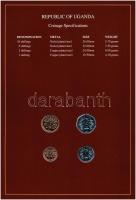 Uganda 1987. 1Sh-10Sh (4xklf), "Coin Sets of All Nations" forgalmi szett felbélyegzett kar...