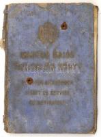 1942 Macsek János hajóskapitány hajós szolgálati könyve megviselt állapotban, valamint egyenruhájána...