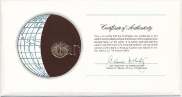 Kiribati 1979. 1c "Nemzetek pénzérméi" felbélyegzett borítékban, bélyegzéssel, holland nye...