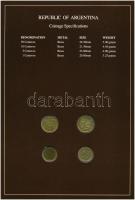 Argentina 1987. 1c-50c (4xklf), "Coin Sets of All Nations" forgalmi szett felbélyegzett ka...