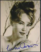 Leslie Caron(1931-) francia származású amerikai színésznő, balett-táncos aláírása az őt ábrázoló fotón / autograph signature 13x16 cm