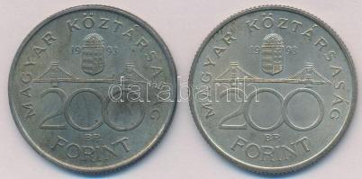 1993. 200Ft Ag "MNB" (2x) T:2