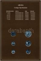 Aruba 1986. 5c-2 1/2Fl (6xklf), "Coin Sets of All Nations" forgalmi szett felbélyegzett ka...