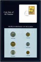 Bulgária 1974. 1s-50s (6xklf), Coin Sets of All Nations forgalmi szett felbélyegzett kartonlapon T:1  Bulgaria 1974. 1 Stotinki - 50 Stotinki (6xdiff) Coin Sets of All Nations coin set on cardboard with stamp C:UNC