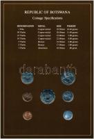 Botswana 1981-1984. 1th-1P (7xklf), "Coin Sets of All Nations" forgalmi szett felbélyegzet...