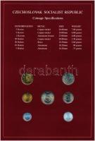 Csehszlovákia 1976-1980. 10h-5K (7xklf), "Coin Sets of All Nations" forgalmi szett felbély...