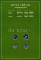 Ecuador 1976-1985. 10c-1S (4xklf), "Coin Sets of All Nations" forgalmi szett felbélyegzett...